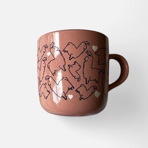 Urban Outfitters Llama and Heart Printed Mug